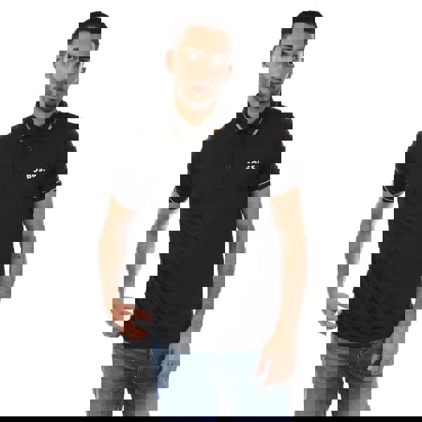 Boss Mens 4 Way Stretch Polo Shirt - Black