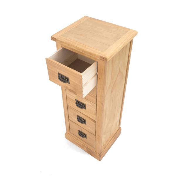 Cabinet Bits Lucca 5 Drawer Narrow Chest of Drawers Bras Drop Handle