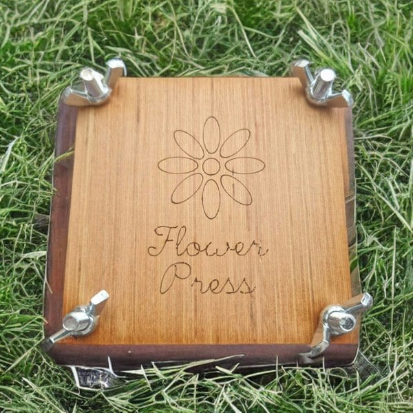 mini wooden flower press