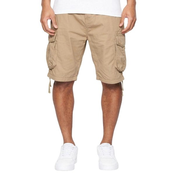 Crosshatch Mens Jamstar Cargo Shorts - Tan