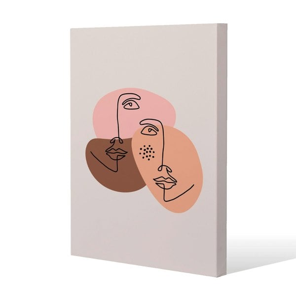 Benjamin Tate Design modern contemporary minimalist woman portrait Slim Style Canvas Print  90x120cm , 15mm Slim Real wood.