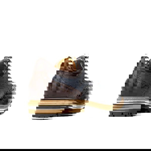 Embassy London Ashford - Black & Grey & Navy - Men's tri‑tone leather lace‑up with suede accents