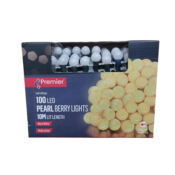 Samuel Alexander 10m 100 LED Multi Action Outdoor Pearl Christmas Lights Warm White