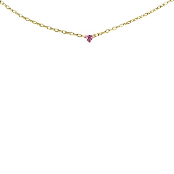 BLOOMTINE Illuminess™ Gold Vermeil Pink Trillion Necklace