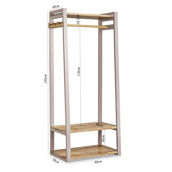 Statement Furniture Florence Open Wardrobe with Shelves