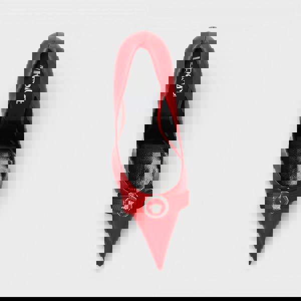 Versace 85mm Gianni Ribbon Pumps Lipstick Red