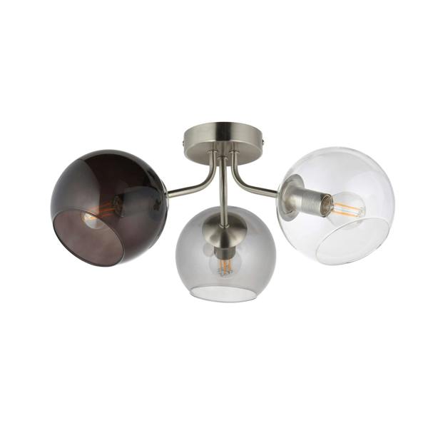 Pagazzi Lighting Branco 3 Light Semi-Flush Ceiling Light
