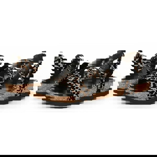 Blowfish Malibu Lance - Women's Leopard Brown Footbed Flat Sandals