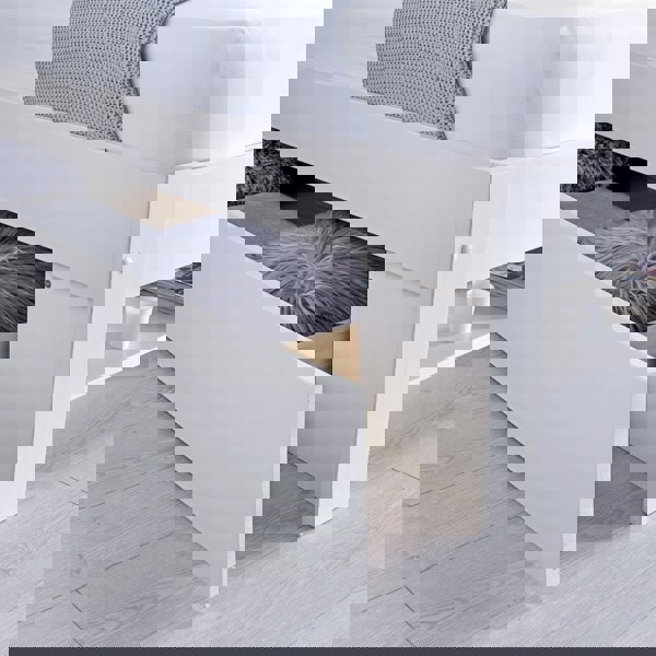 Bedmaster Fabio White Wooden Storage Bed