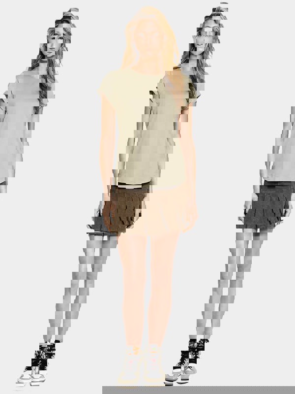 Yoga Studio Women's Organic Cotton Rolled Sleeve T-Shirt Top