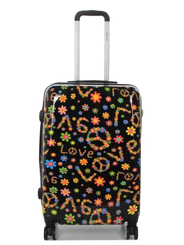 Snowball Hard Shell Printed Dual 4 Wheel Luggage Suitcase