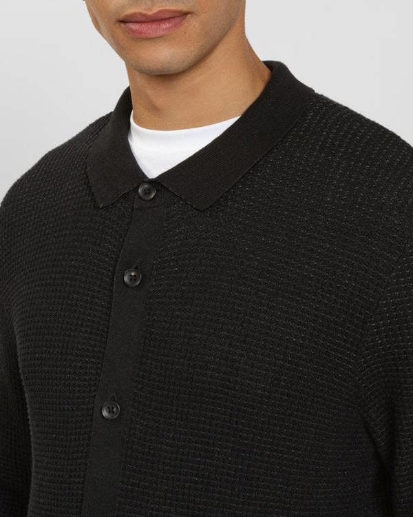 Steel & Jelly Textured Knitted Overshirt