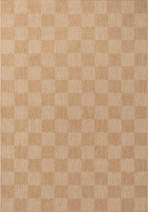Checkered pattern with alternating light and dark brown squares