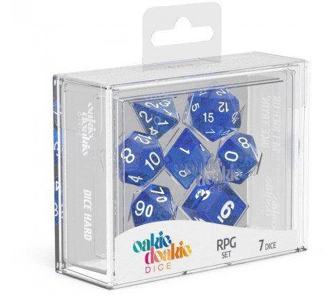 Oakie Doakie RPG Speckled Blue 7 Dice Set