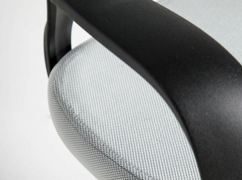 Angel Cerdá Office swivel chair light grey fabric and black pvc 4076