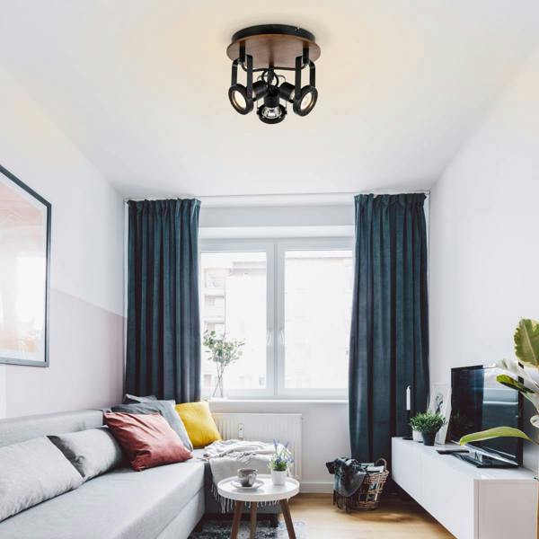 COSYLYTE Riverton 3 Light Matt Black Spotlight