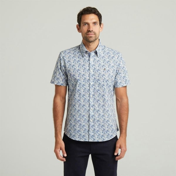 Gabicci G54W10 Mens Short Sleeve Printed  Shirt Gabicci Classic - AZURE