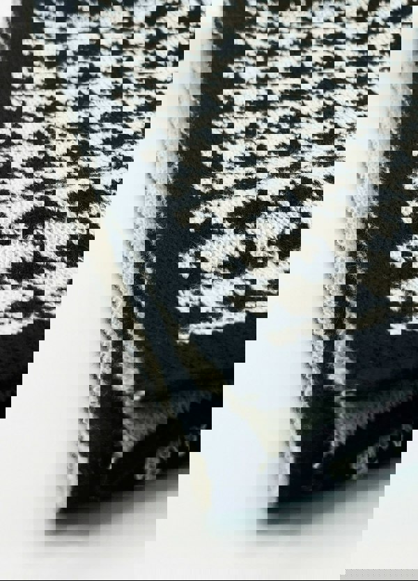 SVNX Houndstooth and Herringbone Double Sided Scarf