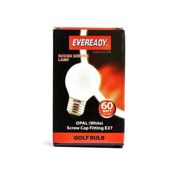 Eveready 10 x Eveready 60W ES Opal Golf Light Bulbs