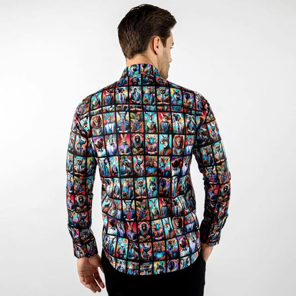 WILDLIFE FRAMED PRINT SHIRT - Premium Men's Patterned Shirt by Claudio Lugli | Bold Design, Tailored Fit, Best Printed Shirts