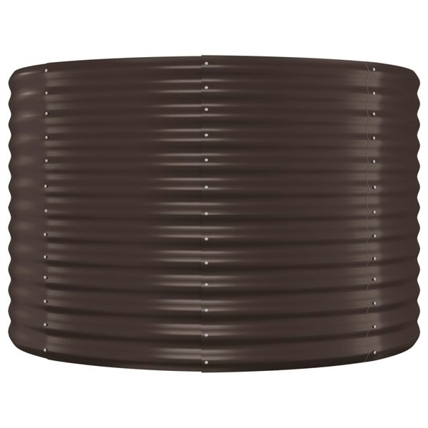 Berkfield Garden Raised Bed Powder-coated Steel 100x100x68 cm Brown