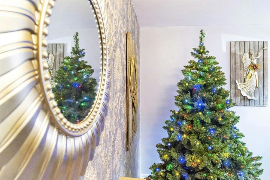 7ft Green Imperial Pine Pre-Lit Artificial Christmas Tree with Multicolour LEDs image 9