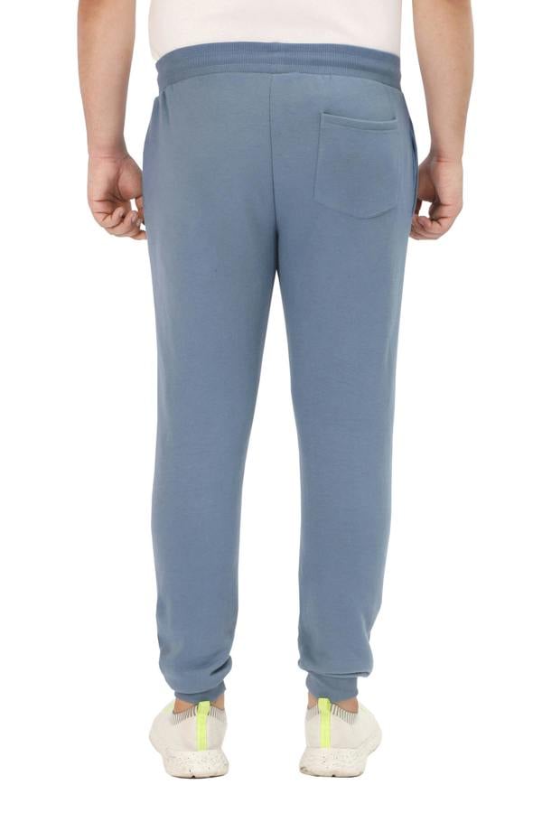 Smart Living Slim Leg Jogging Bottoms with Cuffed Hem and Pockets - Denim