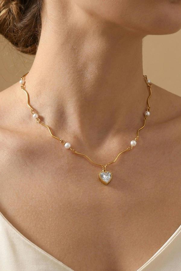 ARIIRA Magnolia Wavy Chain Pearl