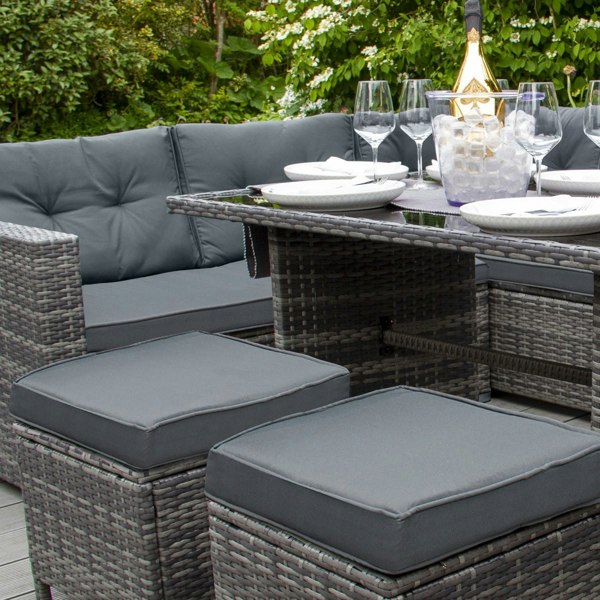 Jardi Rattan Corner Set - Grey