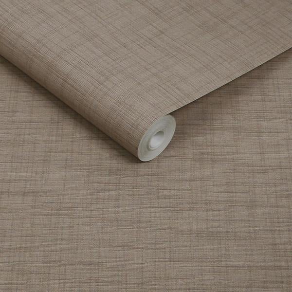 Abigail Ahern Weathered Linen Wallpaper | Cocoa