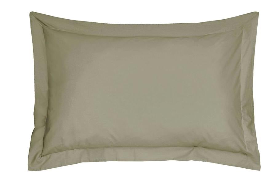 Smart Living Polycotton Oxford Pillowcases Pair 180 Thread Count - Taupe