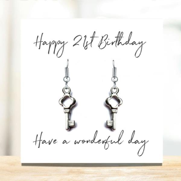 Aye Do Gifts Happy 21st Birthday Earrings & Gift Card