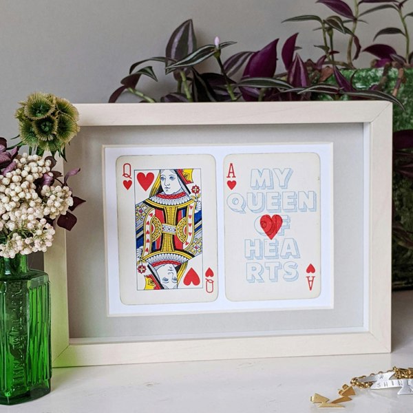 Hands & Hearts My queen of hearts playing card print