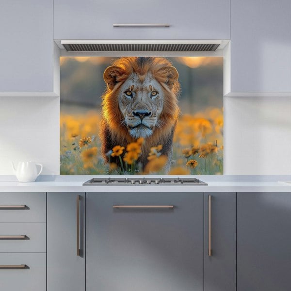 Warren Reed Lion Glass Kitchen Splashback - 00045