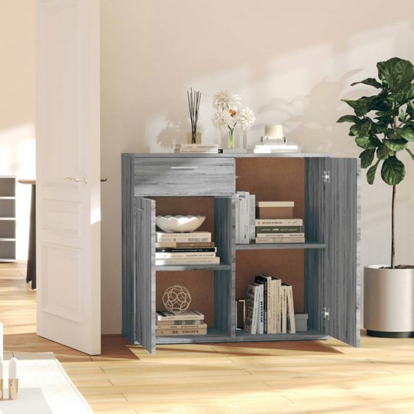 Berkfield Sideboard Grey Sonoma 80x36x75 cm Engineered Wood