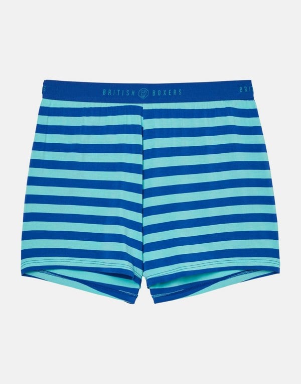 British Boxers Women's Bamboo Short Pyjama Set - Crystal Blue