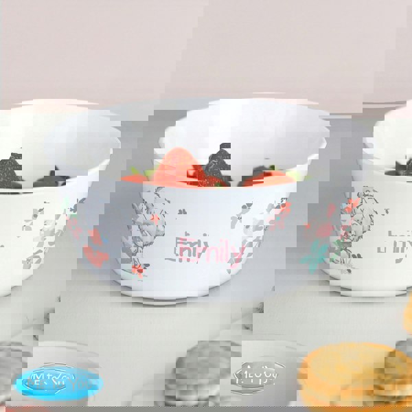 Personalised Memento Company Personalised Tiny Tatty Teddy Woodland Animal Plastic Bowl