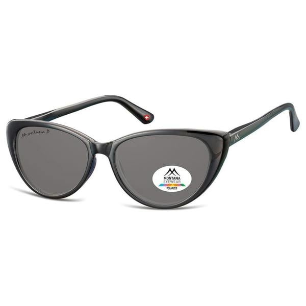 Montana Sunglasses MP43 Shiny Black Grey Polarized