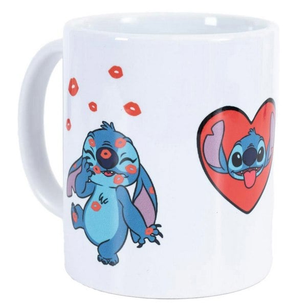 Lilo & Stitch Love Mug - White/Blue/Red