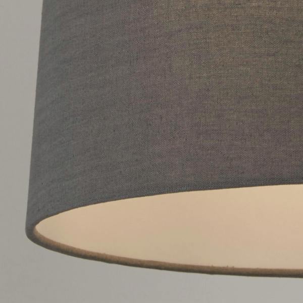 Lighting Collection Grey Tappered Linen Shade D30Cm