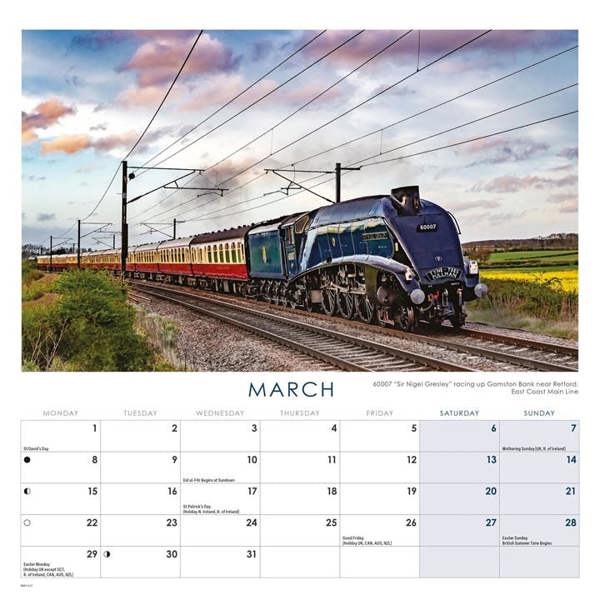 Country Railways Calendar 2027, Wall Calendars, Month To View, Transport, Gift