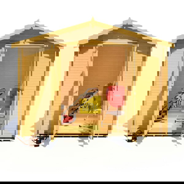 Shire Bradley 10x10 Log Cabin 19mm interlock Cladding - Best Shed