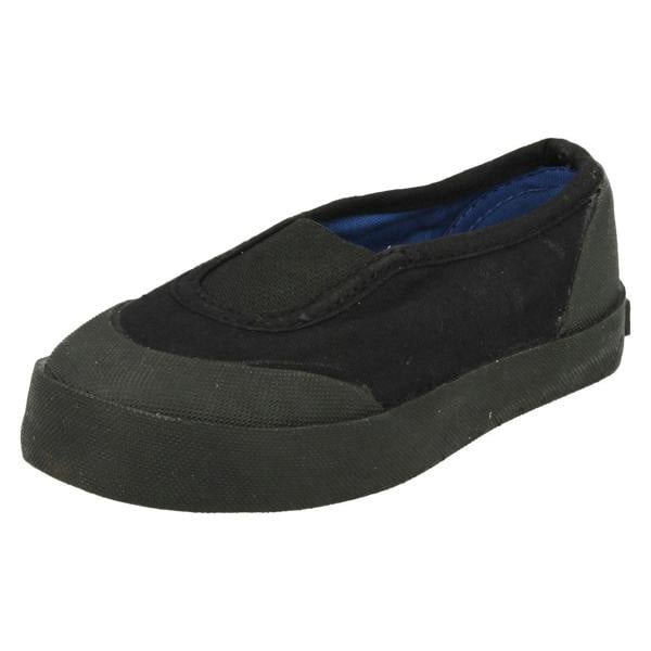 Sure Step Unisex Childrens Black Gusset Plimsolls 322-7305
