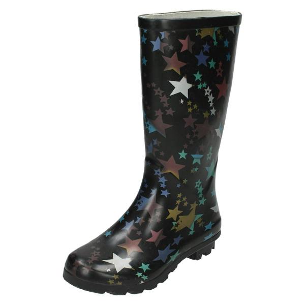 Spot On Girls Spot On Star Print Wellington Boot