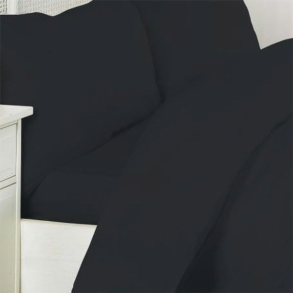 HomeSpace Direct Egyptian Cotton 12" Fitted Sheet 200 Thread Count Dark