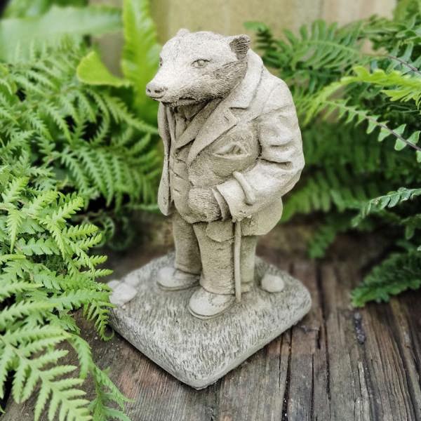 SPA Stone Cast Mr. Badger Garden Sculpture Ornaments