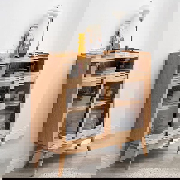 Combi Sideboard, Oak in a lifestyle setting with sideboard decor