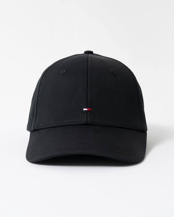 fron of Tommy Hilfiger Classic Baseball Cap in Flag Black