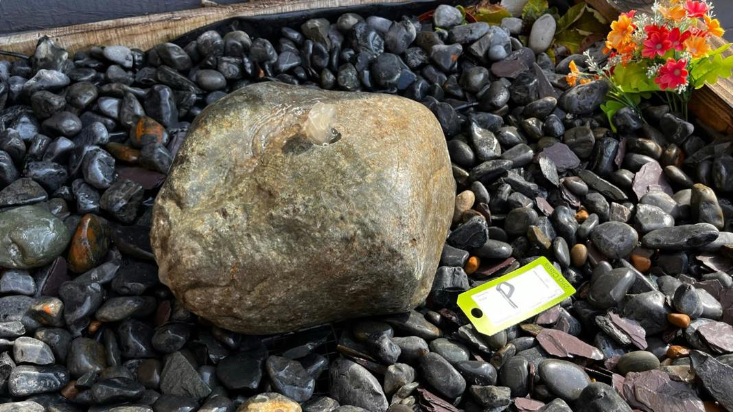 Drilled Natural Bouler P Water Feature