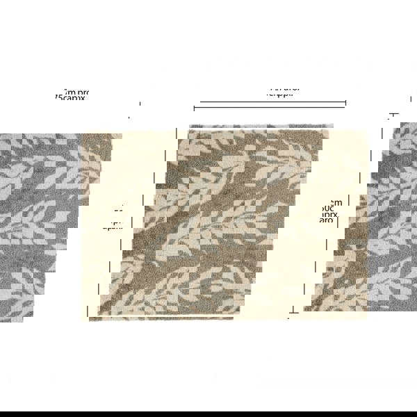 JVL Mega Mat Machine Washable Entrance Runner and Doormat Set, Brown Leaves